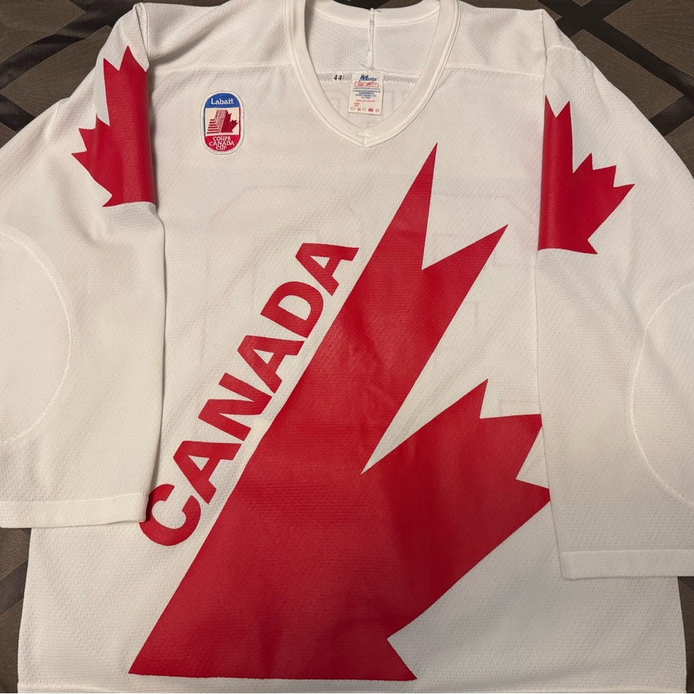 1991 Team Canada CCM Canada Cup Authentic Size 44 Bill Ranford Jersey